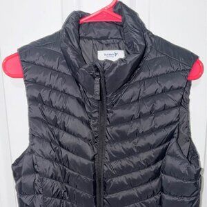 Old Navy Women’s Water Resistant Black Vest Puffer Jacket Size Medium